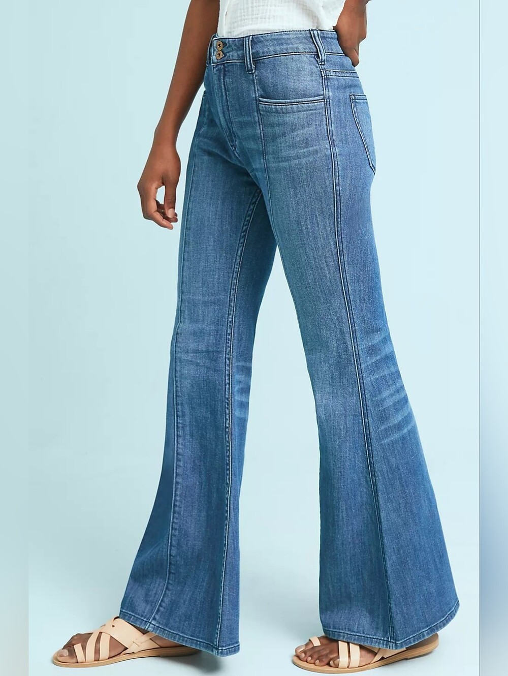 Anthropologie Pilcro and the Letterpress Ultra High-Rise Flare Jeans Size 27 - Picture 6 of 13